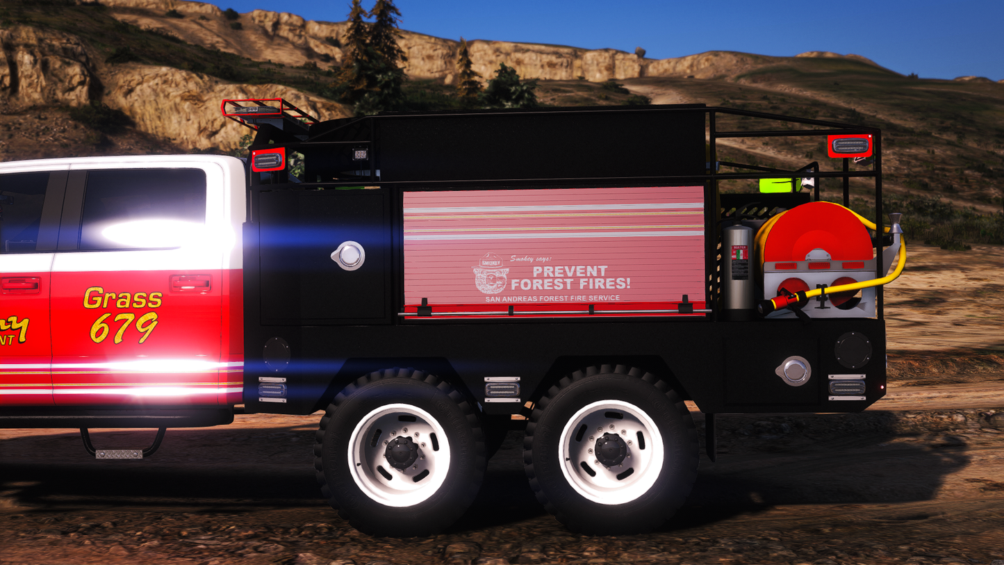 2018 Generic 5500 Class Offroad Crew Cab 6x6 Fire Brush Truck