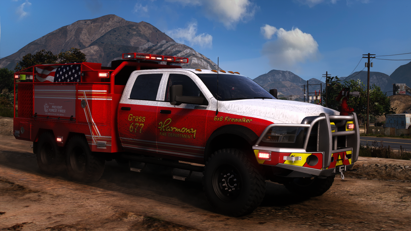 2016 Generic 5500 Class Offroad Crew Cab Offroad 6x6 Fire Brush Truck